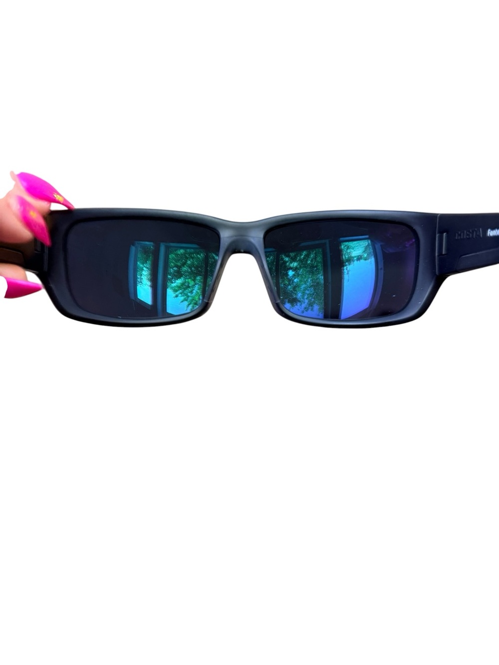 Costa Del Mar Fantail Polarized Sunglasses Matte Black Gray 580P New - Picture 6 of 14